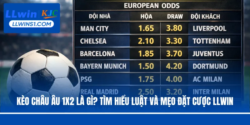 Kèo châu Âu 1x2 là gì